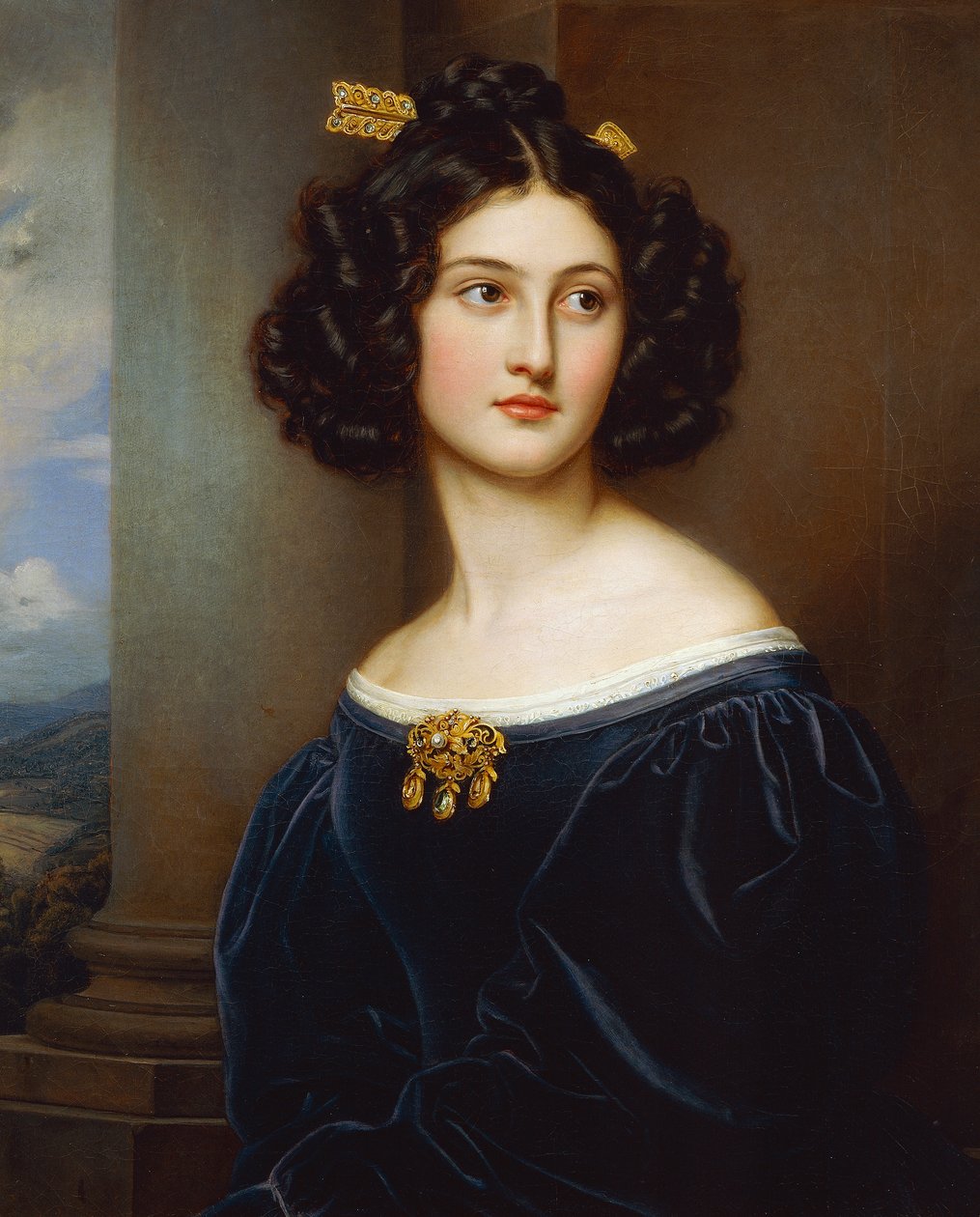 Portræt af Nanette Neck (1812 - 1876) af Joseph Carl Stieler
