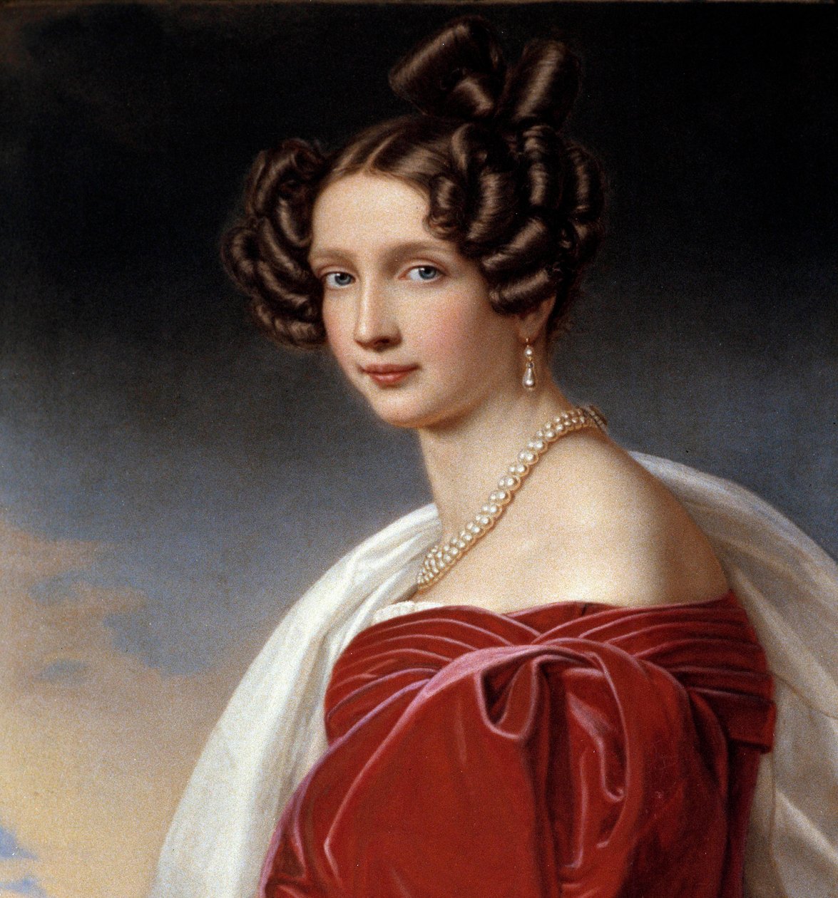Portræt af Sophie Frederique, prinsesse af Bayern og ærkehertuginde af Østrig (1805-1872) Maleri af Joseph Karl Stieler (1781-1858) 1832 - München. Chateau De Nymphenburg - Portræt af Sophie Frederique, prinsesse af Bayern og ærkehertuginde af Østrig (18. af Joseph Carl Stieler