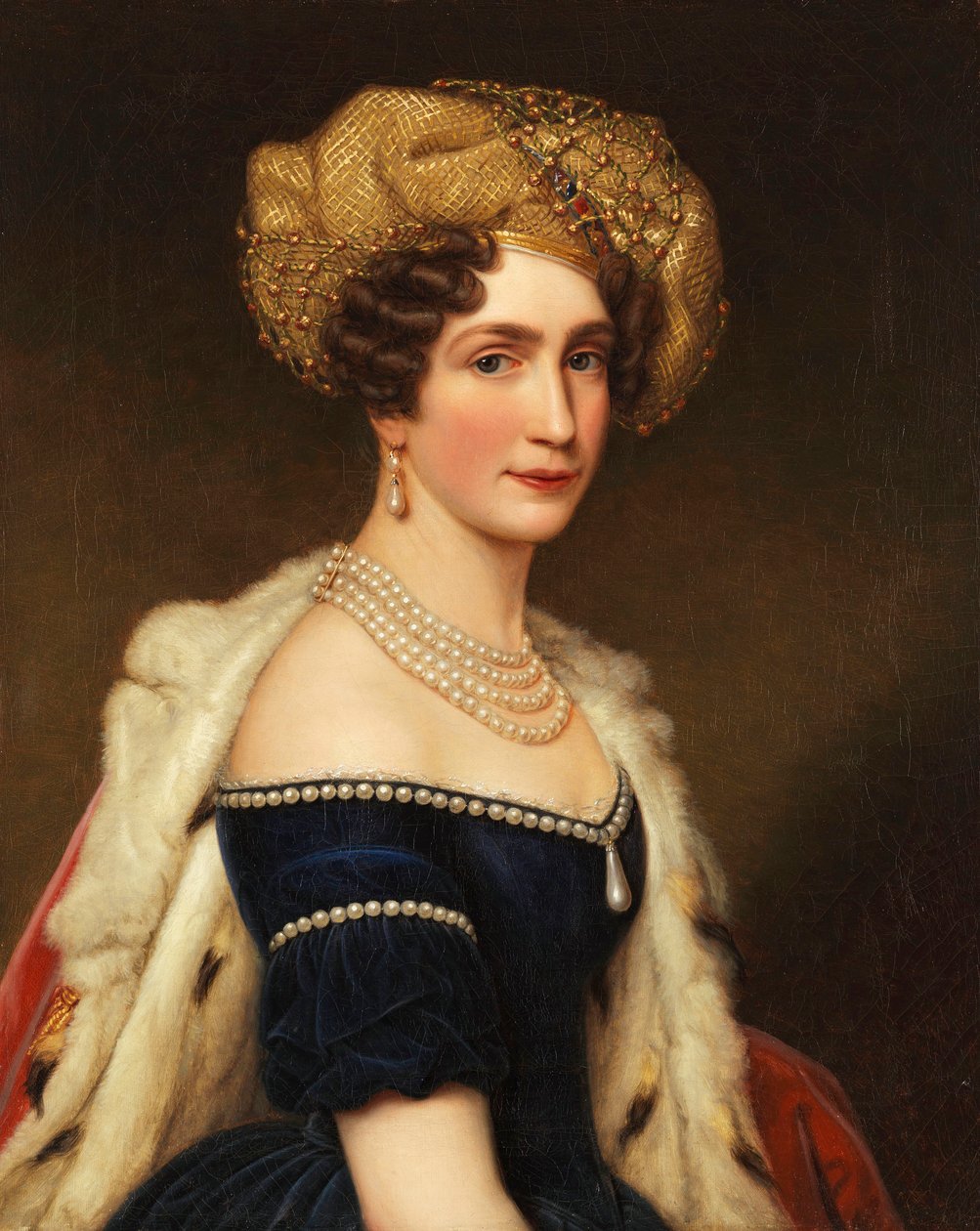 Prinsesse Augusta af Bayern 1788-1851, hertuginde af Leuchtenberg, ca 1825. af Joseph Carl Stieler