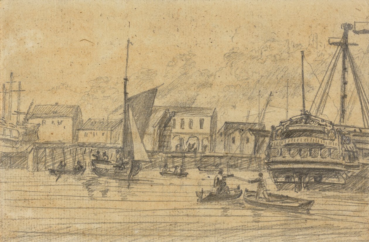 Havnescene af Joseph Cartwright