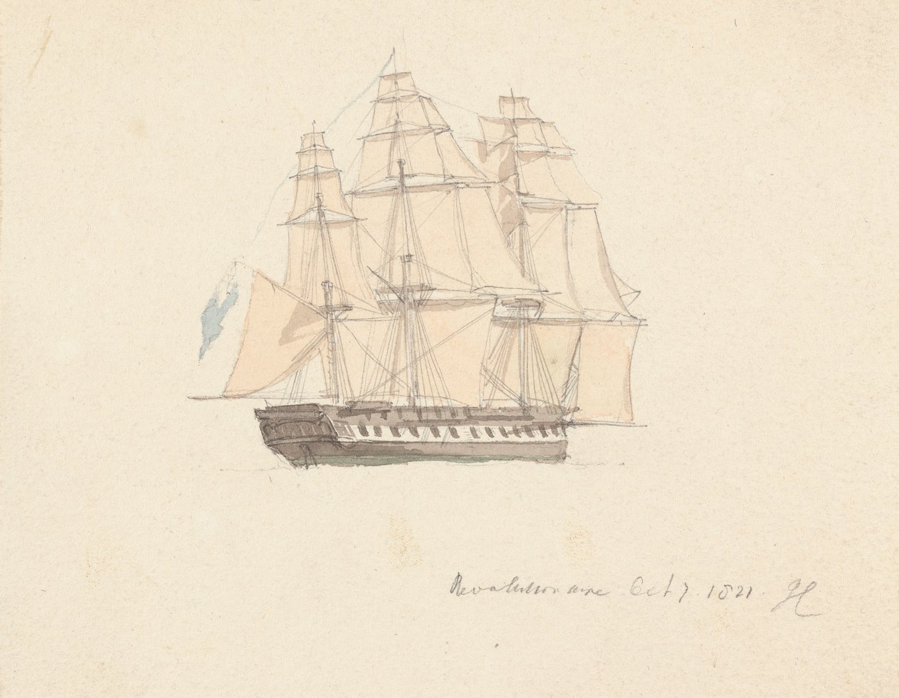 Revolutionær 7. oktober 1821 af Joseph Cartwright