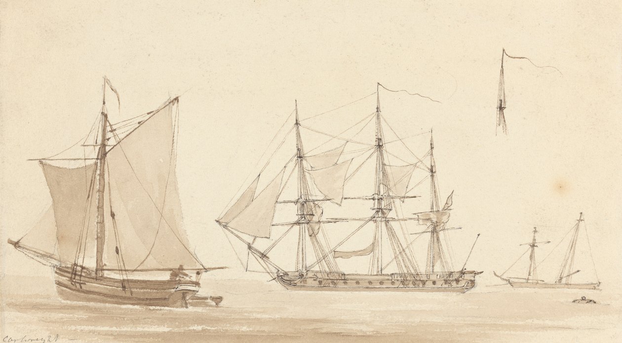 Skonnert, Corvette og Fishing Smack af Joseph Cartwright