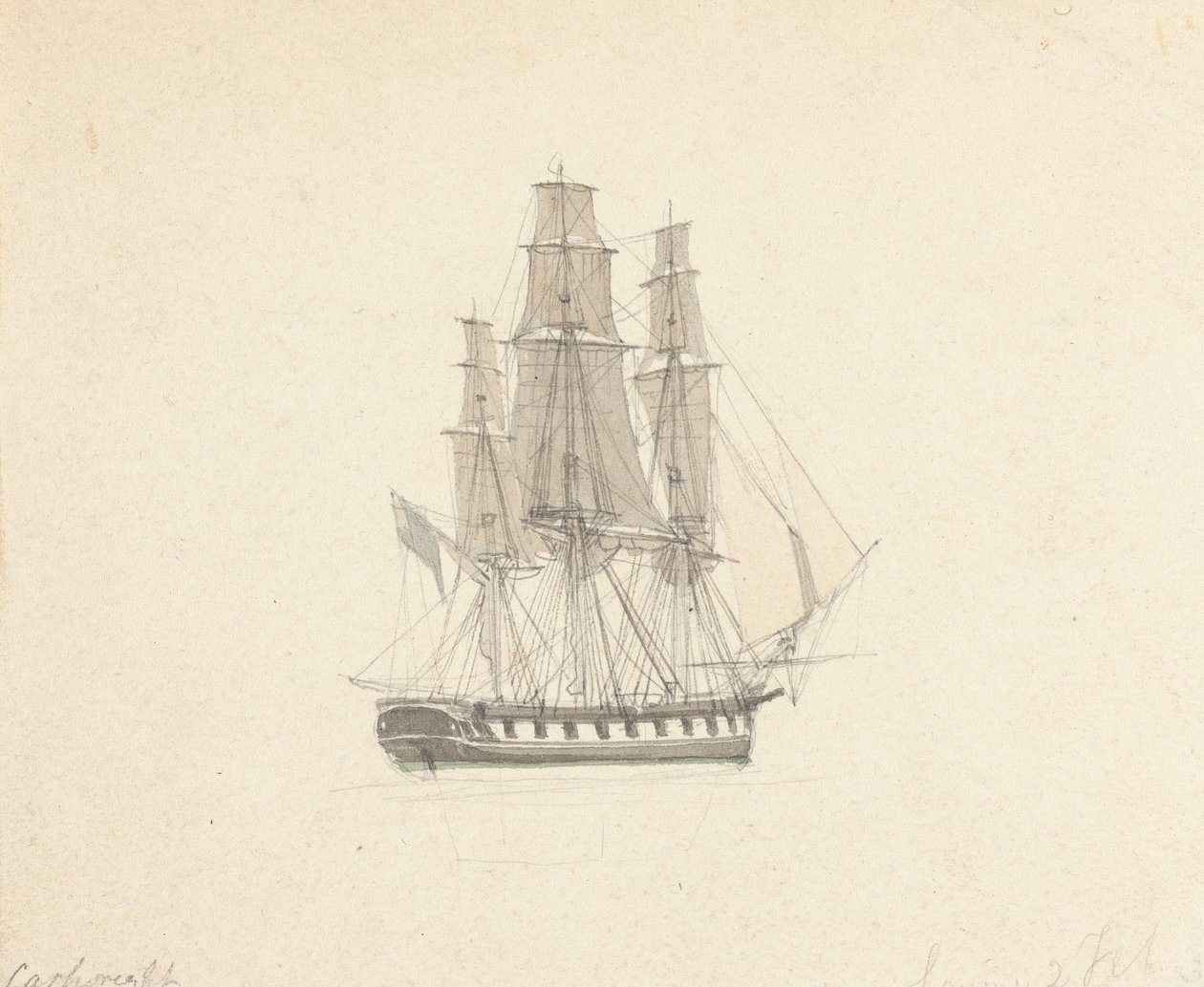 Enkelt Hermafrodit Brig af Joseph Cartwright
