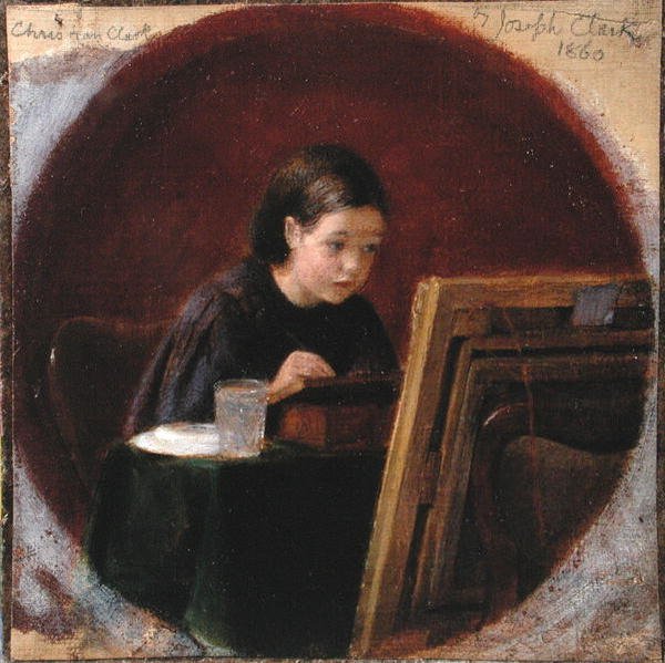 Portræt af Christina Mary Clark, ca. 1860 (olie på lærred) af Joseph Clark