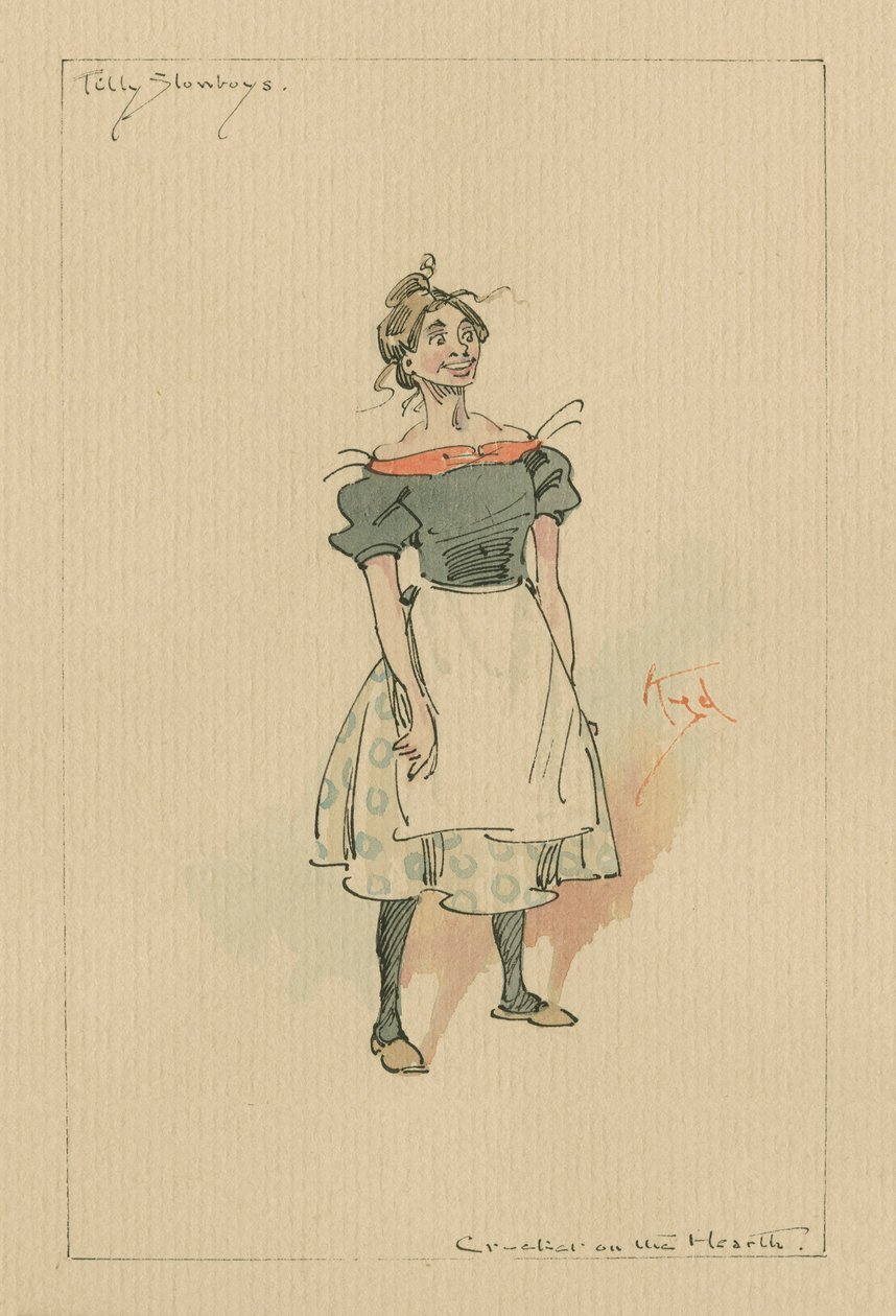 Tilly Slowboy - Grillen på ildstedet, ca. 1920
