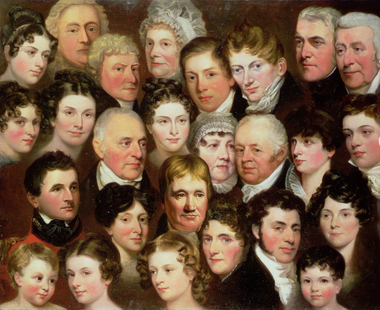 Familien Harvey i Norwich, ca. 1820 af Joseph Clover