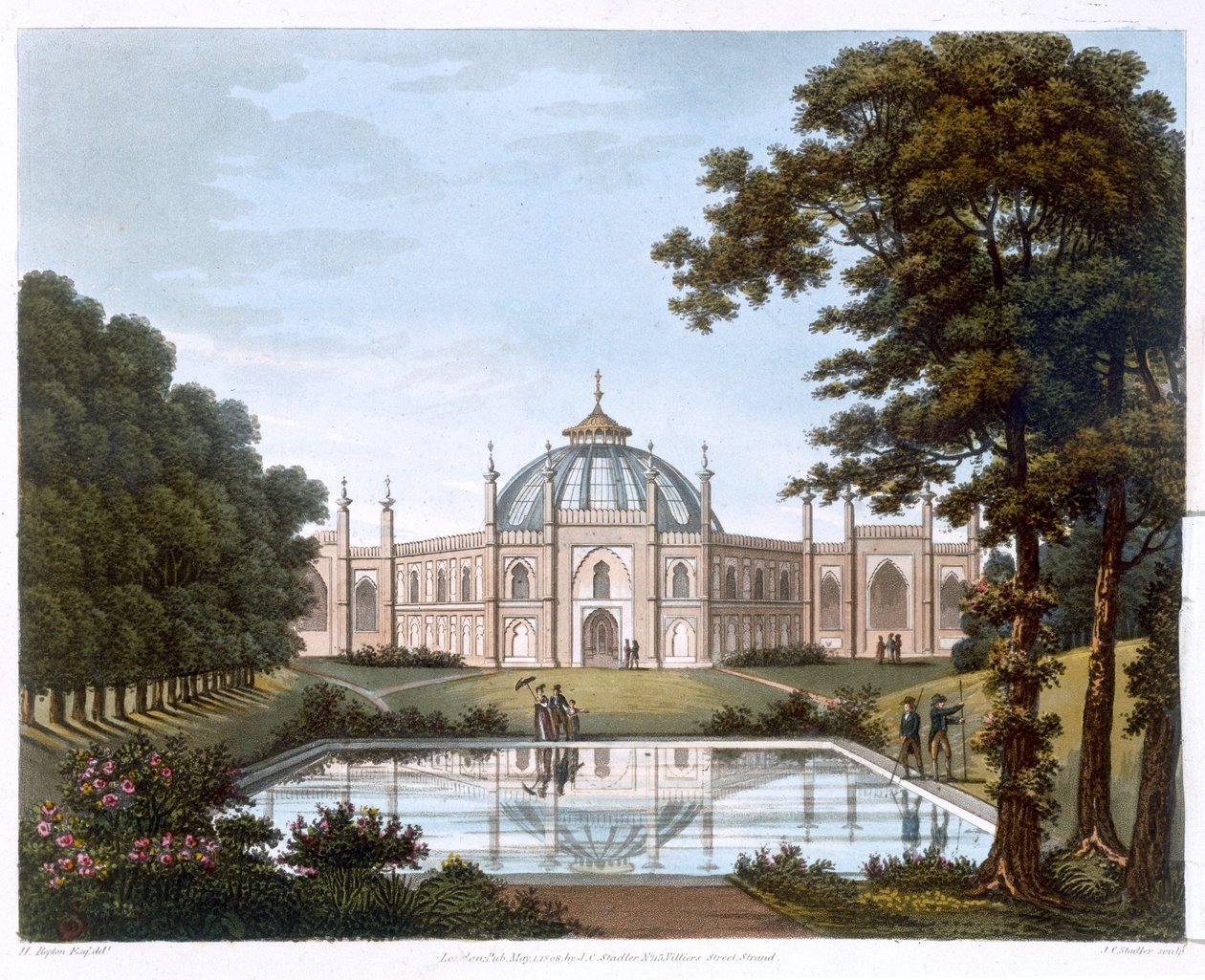 Brighton Pavilion, Sussex, c1816 af Joseph Constantine Stadler