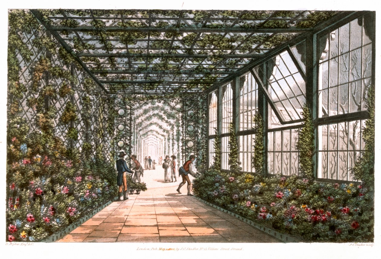 Korridor i en udestue, 1808 af Joseph Constantine Stadler
