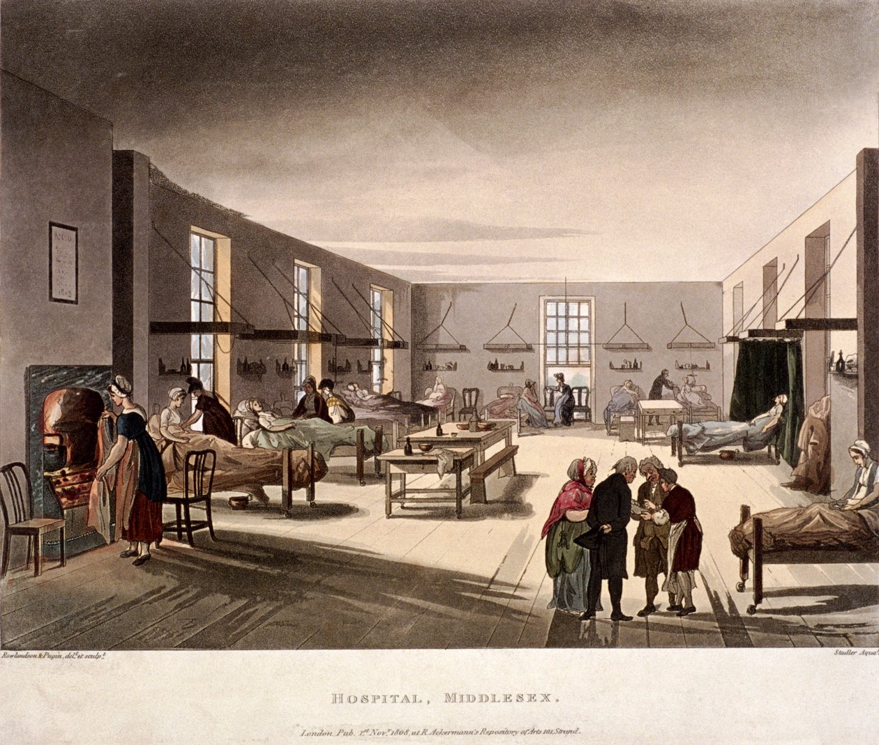 Mortimer Street, Marylebone, London, 1808 af Joseph Constantine Stadler