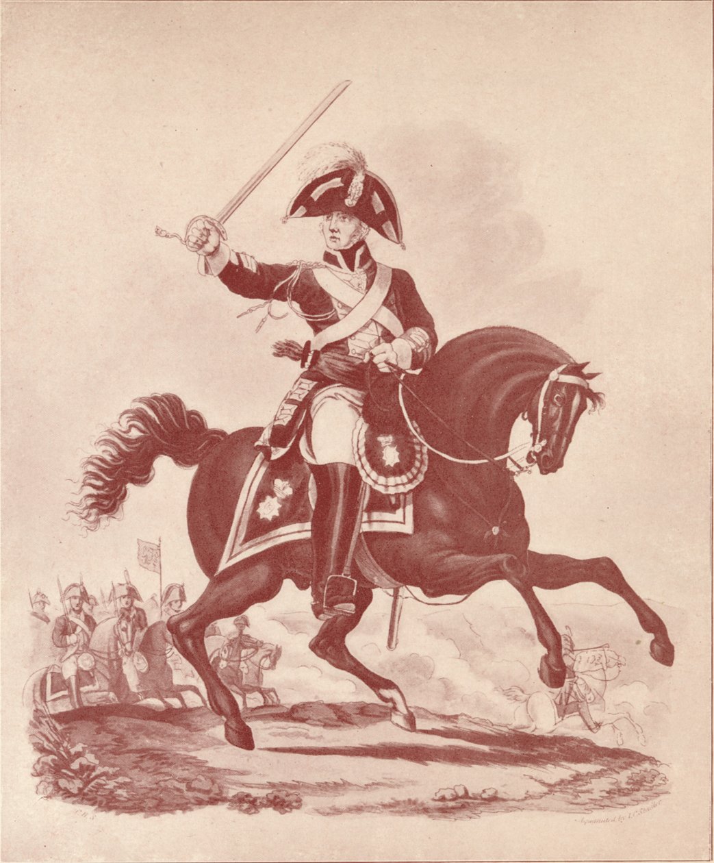 Officer, 2. regiment Life Guards Waterloo Periode, 1812-1815 1909 af Joseph Constantine Stadler