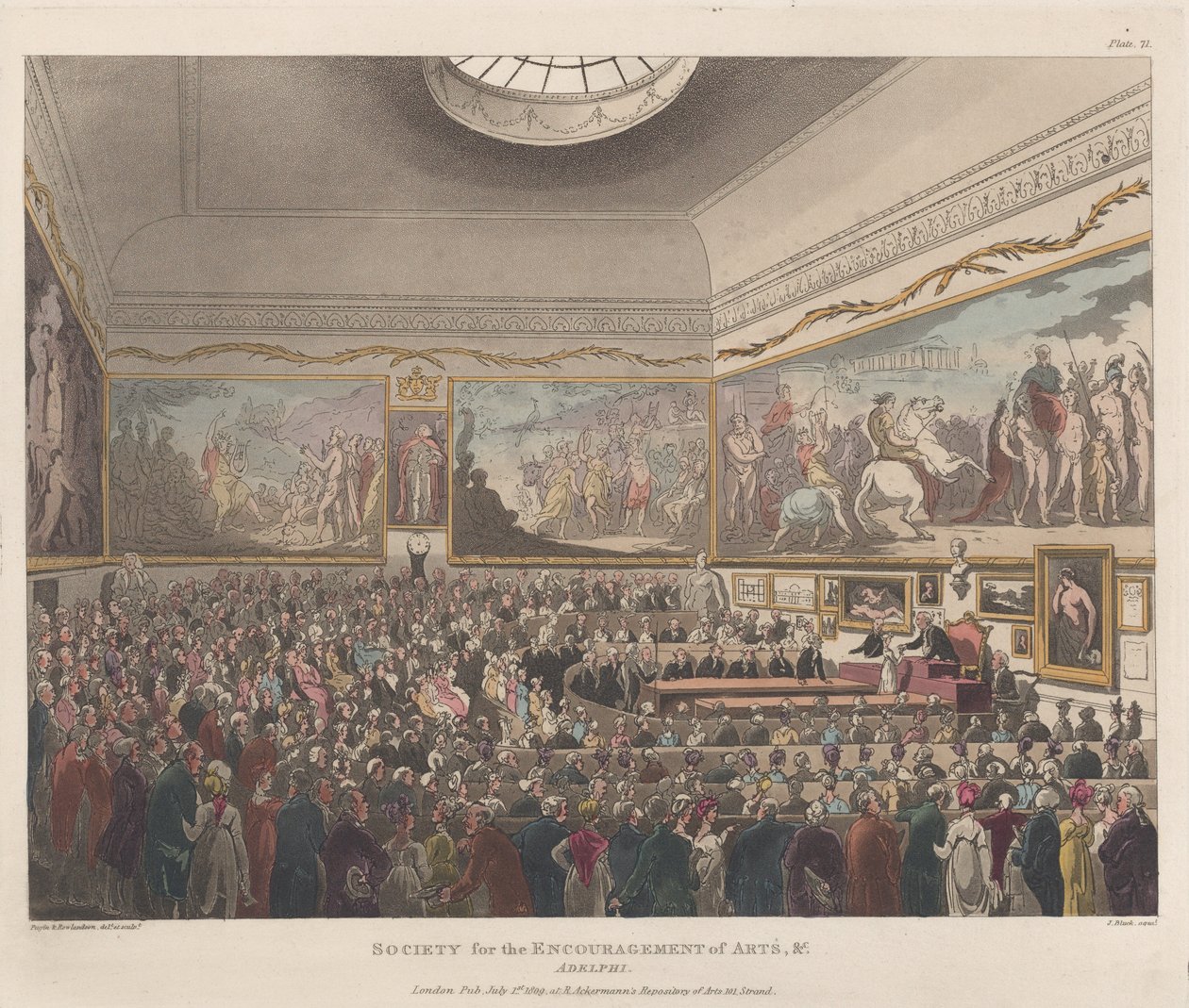 Selskab til Fremme af Kunster m. m., Adelphi, 1. Juli 1809., 1. Juli 1809. af Joseph Constantine Stadler
