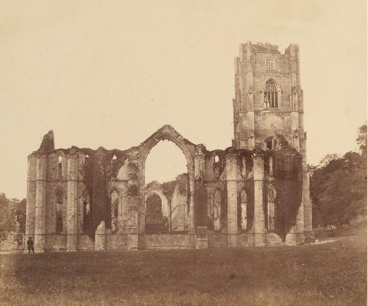 Fountains Abbey. De Ni Alters Kapel, Eksteriør, 1850