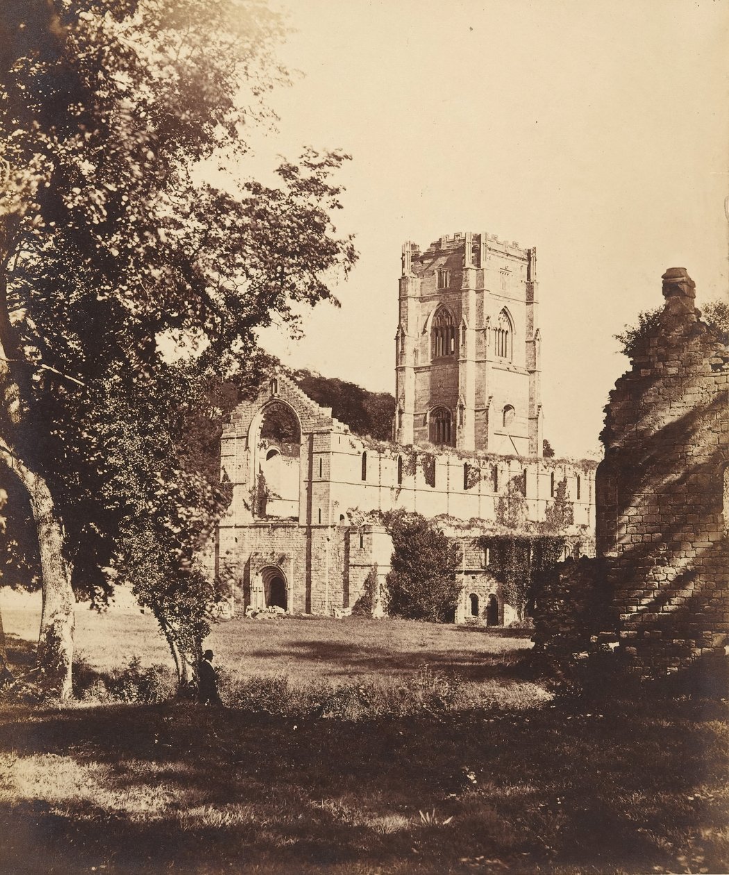 Fountains Abbey. Kirken, Klosteret og Hospitium, 1850