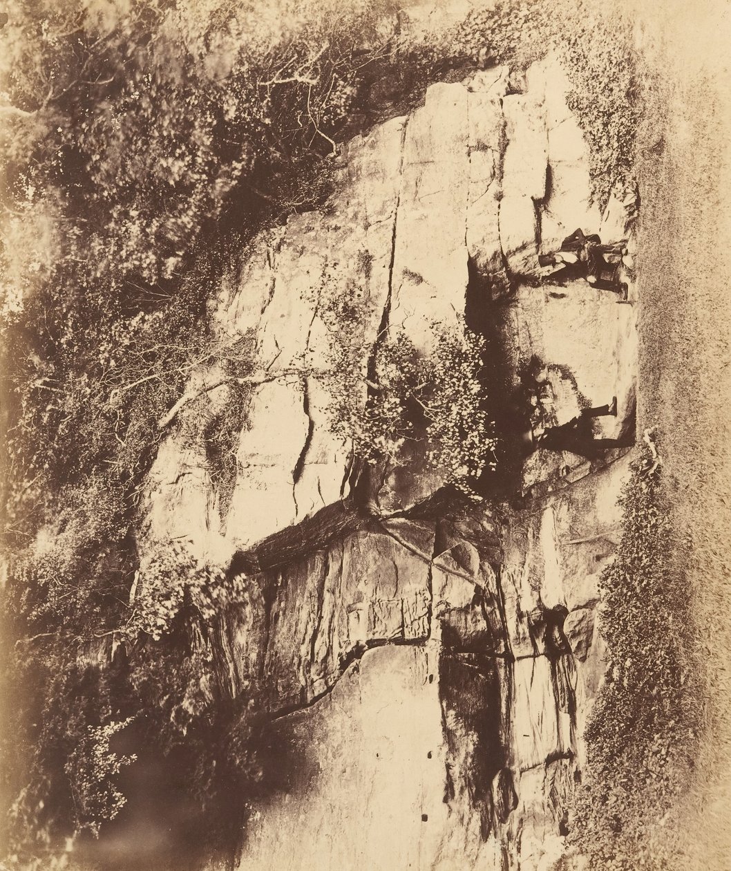 Fountains Abbey. The Echo Rock, 1850