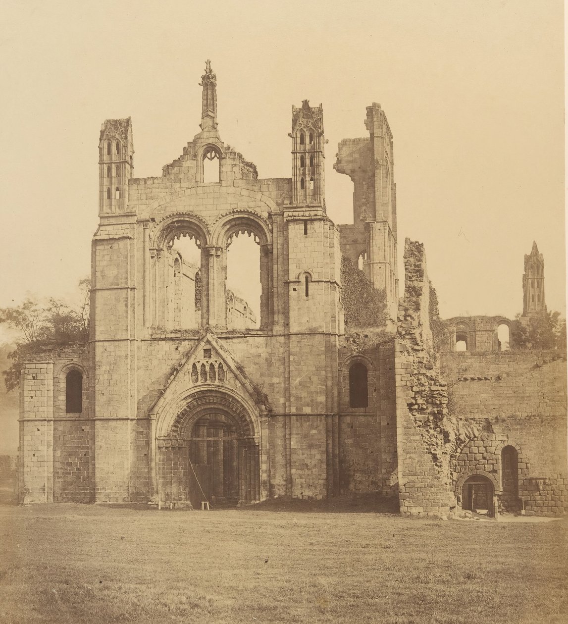 Kirkstall Abbey. Fra Vesten, 1850
