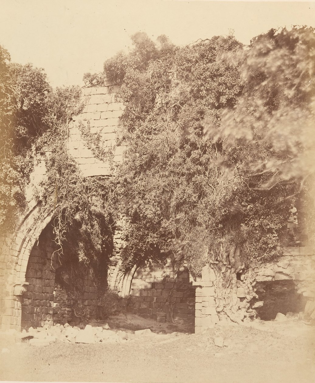 Kirkstall Abbey. Ruiner på sydsiden, 1850