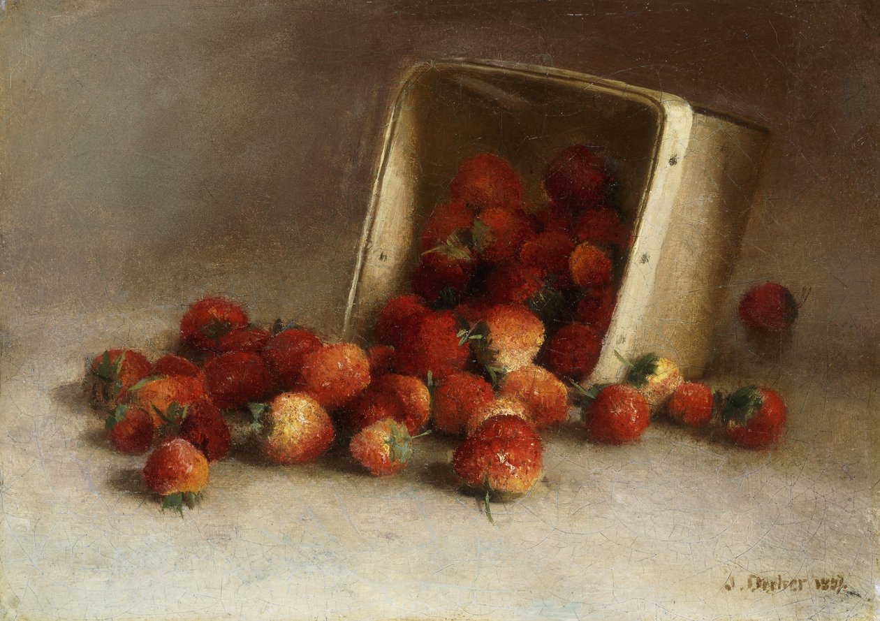 Æske med jordbær, 1897 af Joseph Decker