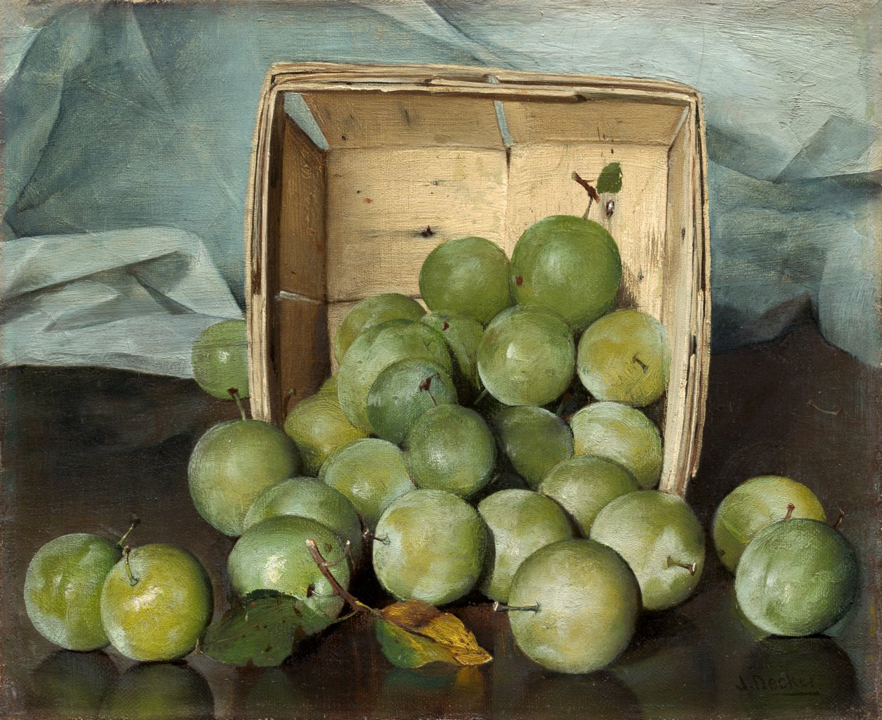 Grønne blommer af Joseph Decker