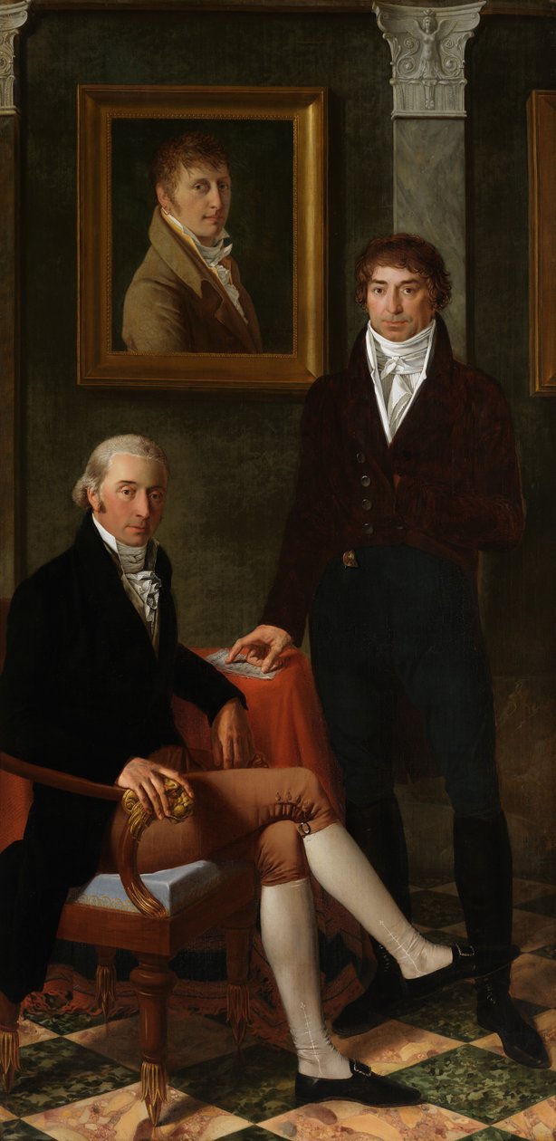 Venskabsportræt af kunstnerne François Wynckelman, François van der Donckt og Joseph Odevaere (olie på lærred) af Joseph Denis Odevaere