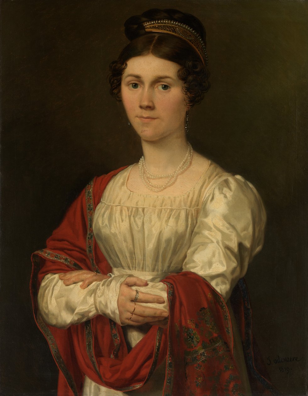 Portræt af Maria Jozefa Pavot (olie på lærred) af Joseph Denis Odevaere