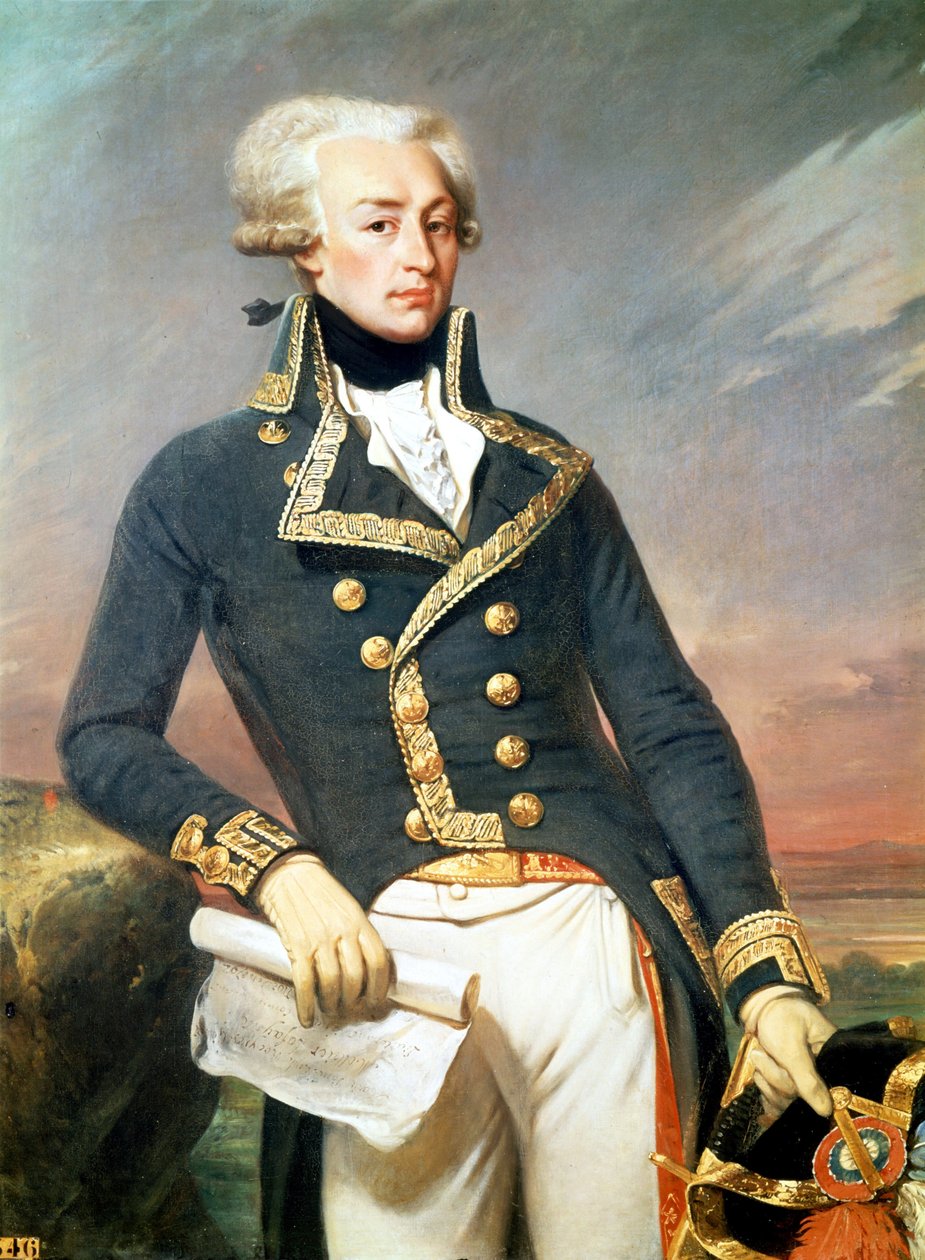Lafayette (Lafayette) - portræt af J. Court af Joseph Desire Court
