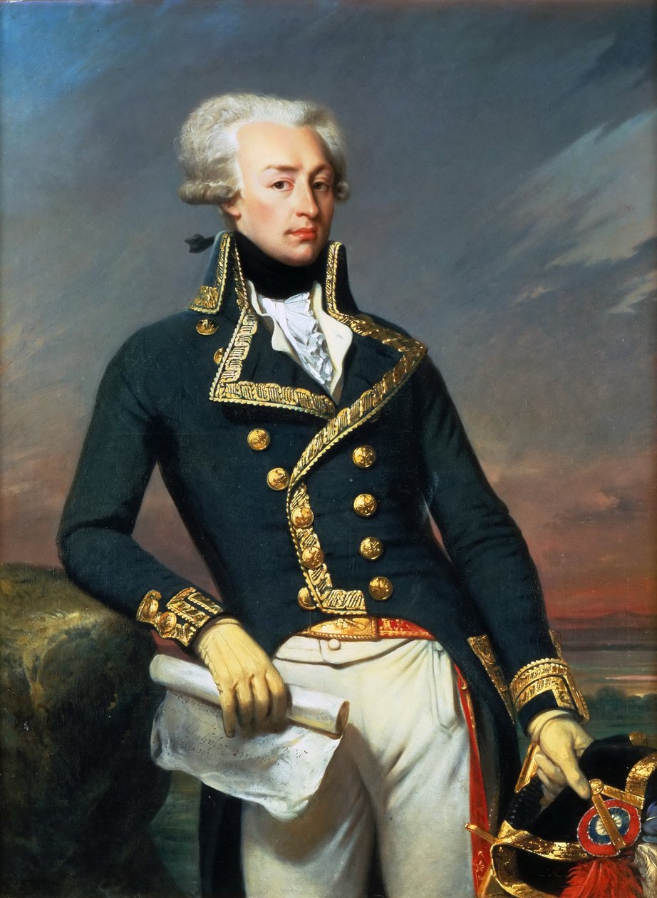 Portræt af Gilbert Motier the Marquis De La Fayette 1757-1834, som generalløjtnant, 1791 af Joseph Desire Court
