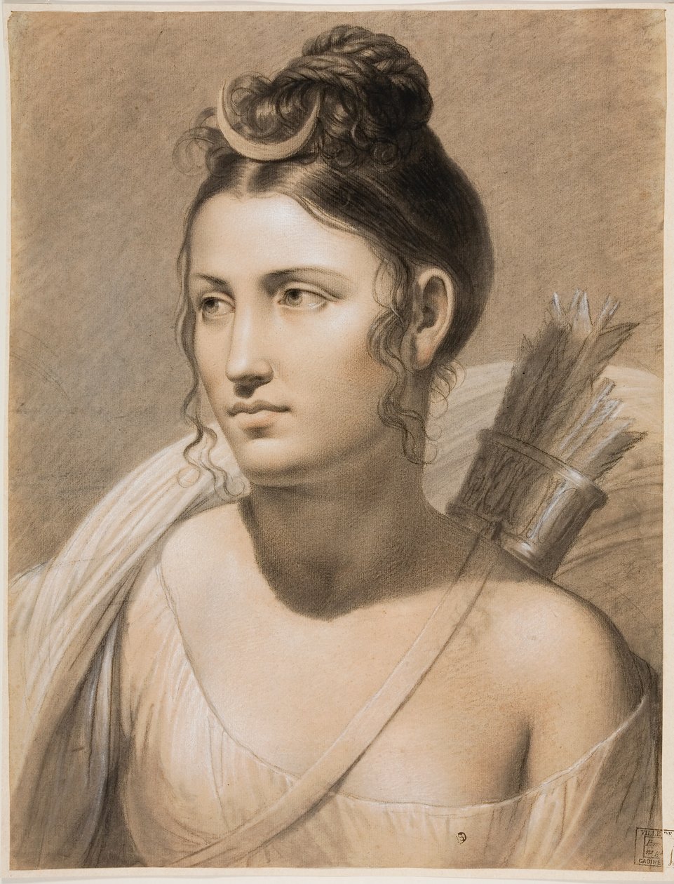 Diana (kridt på papir) af Joseph Ducq