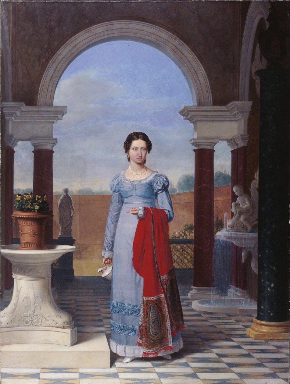 Portræt af fru Colette Versavel, hustru til lægen Isaac Joseph De Meyer af Joseph Ducq