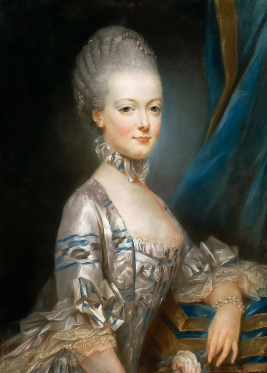 Portræt af ærkehertuginde Maria Antonia af Østrig 1755-1793, den senere dronning Marie Antoinette af Fr. af Joseph Ducreux