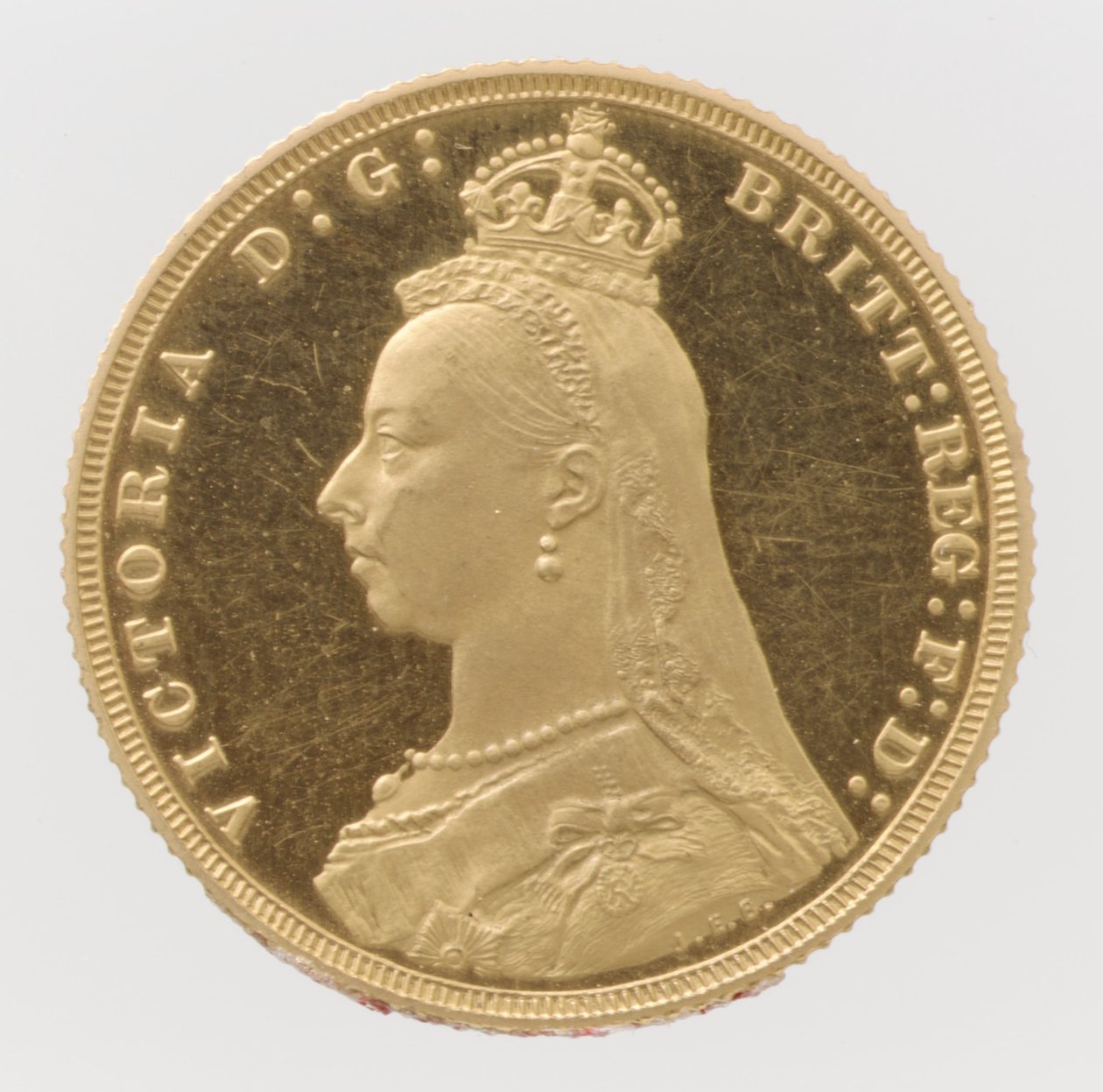 Queen Victoria Jubilee Head proof suveræn, 1887. af Joseph Edgar Boehm