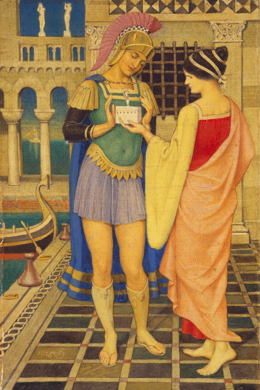 En romersk gladiator og hans frue af Joseph Edward Southall