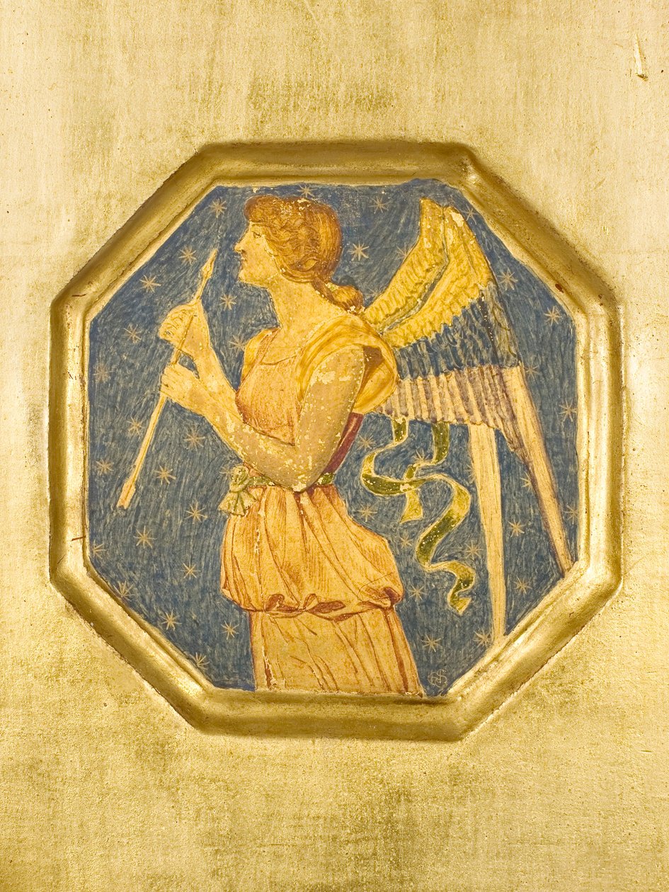 Engel med pil, detalje fra Crystofore af Joseph Edward Southall