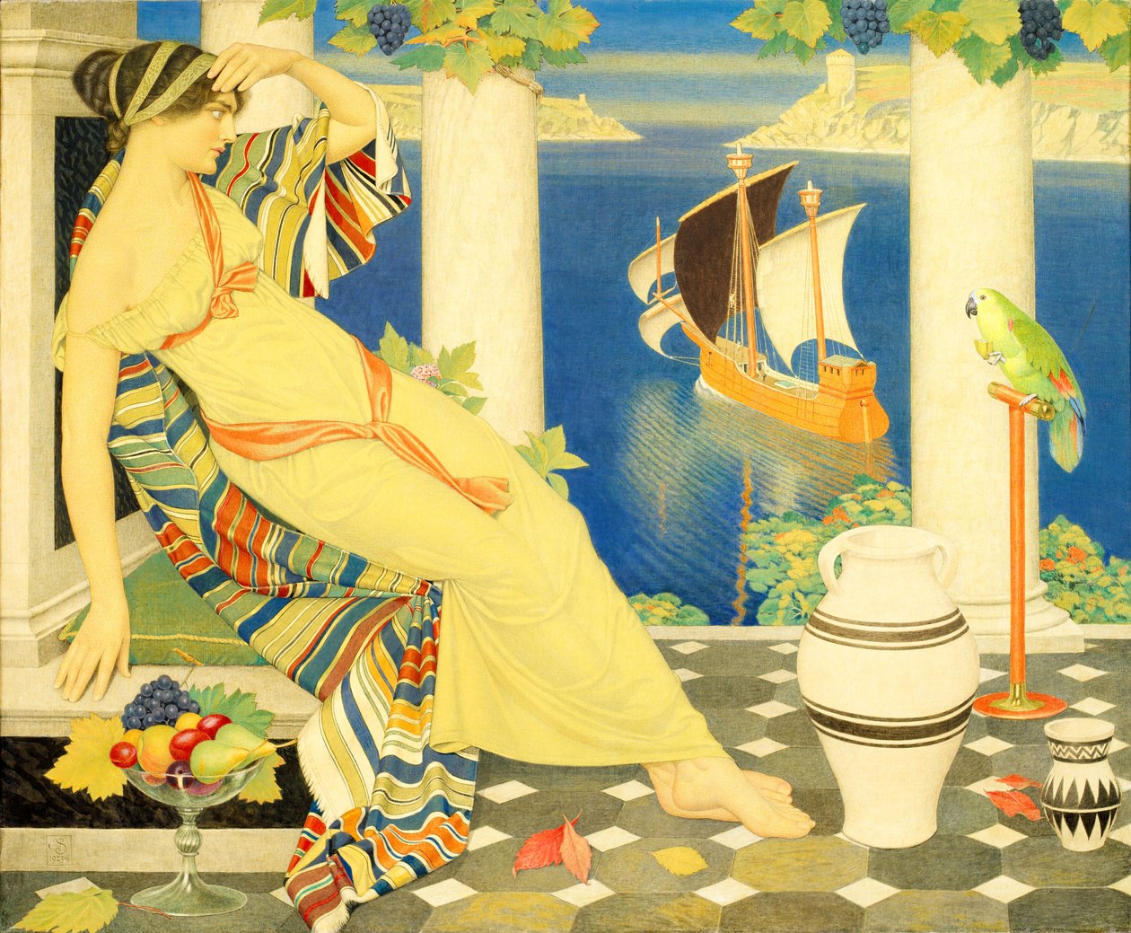 Ariadne i Naxos af Joseph Edward Southall