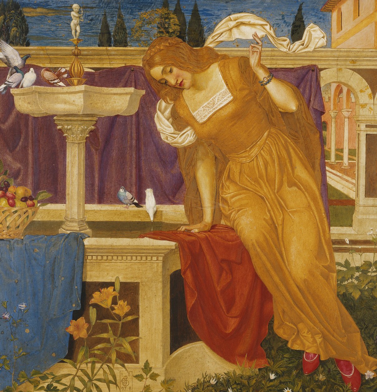 Skønhed at se billedet af sit hjem i springvandet af Joseph Edward Southall