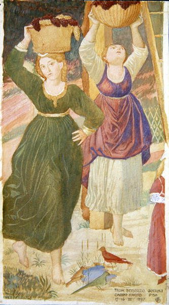 Detalje fra Noahs Drunkenness, efter Benozzo Gozzoli af Joseph Edward Southall