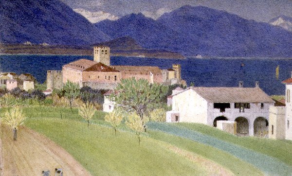 Middelhavslandskab af Joseph Edward Southall