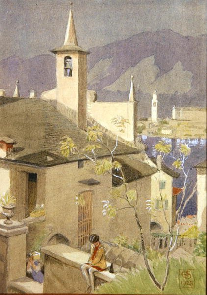Norditaliensk bybillede af Joseph Edward Southall