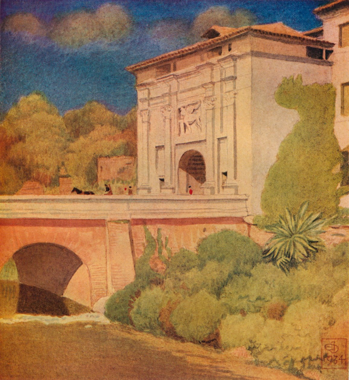 Porta Cavour, Treviso, 1934, 1936. af Joseph Edward Southall