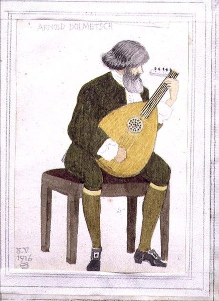Portræt af Arnold Dolmetsch af Joseph Edward Southall