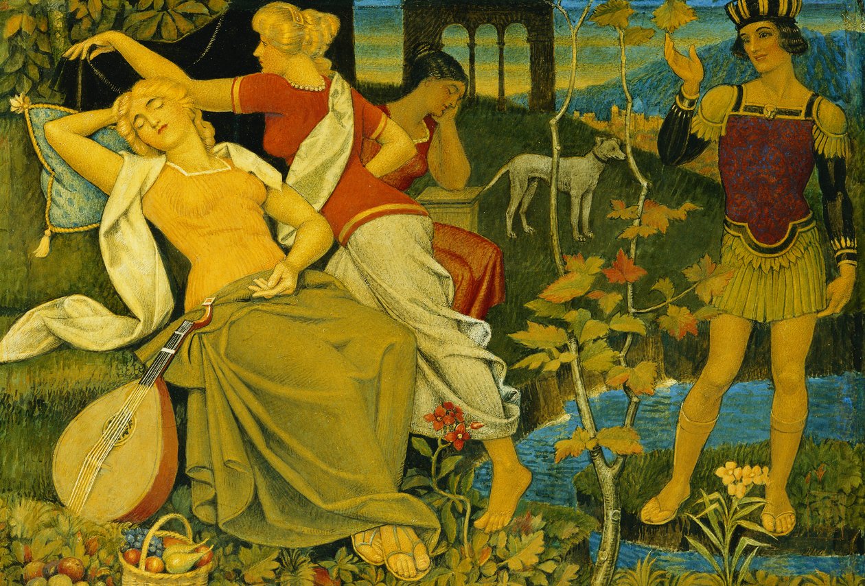 Sovende skønheder af Joseph Edward Southall