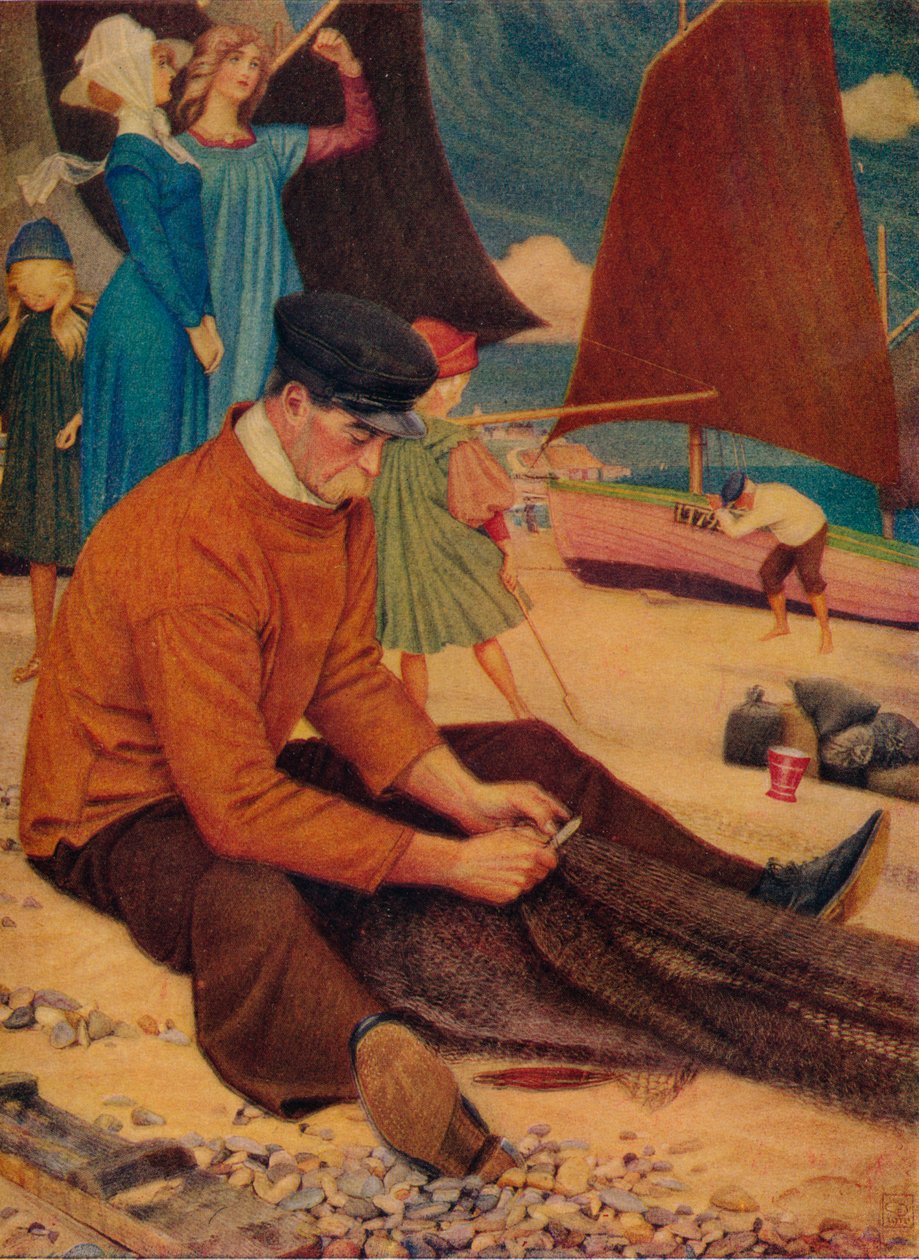 Stranden, 1910 af Joseph Edward Southall
