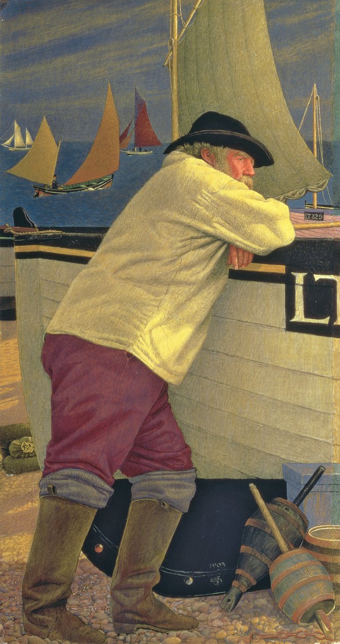 Den gamle fisker af Joseph Edward Southall