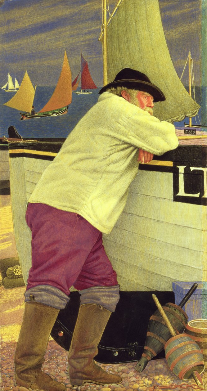 Den gamle fisker af Joseph Edward Southall