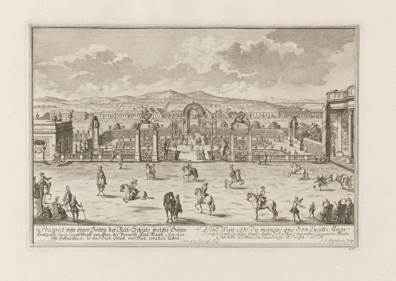 Grev Paars rideskole i Wien, 1719. af Joseph Emanuel Fischer von Erlach