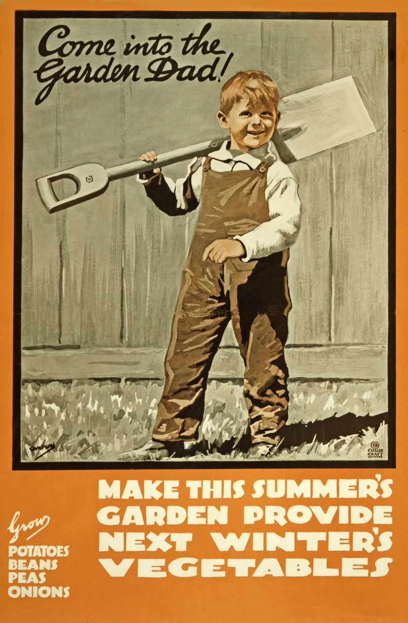 Landbrug fra første verdenskrig, ca. 1915 (plakat) af Joseph Ernest Sampson