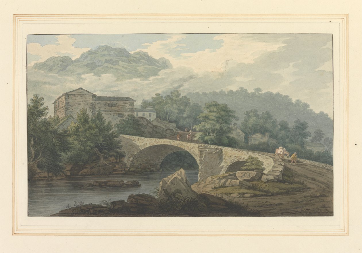 Brathay Bridge af Joseph Farington