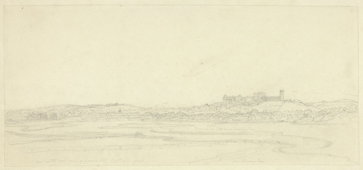 East North East View of Lancaster af Joseph Farington