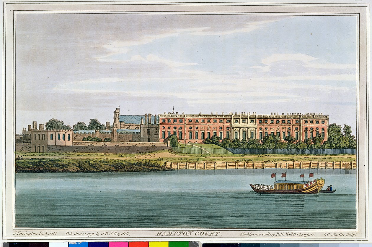 Hampton Court, graveret af J.C. Stadler (fl.1780-1812) fra Havells 