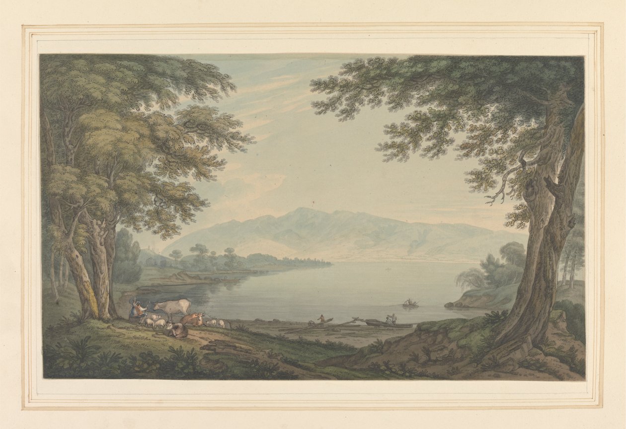 Skiddaw og Derwent vand af Joseph Farington