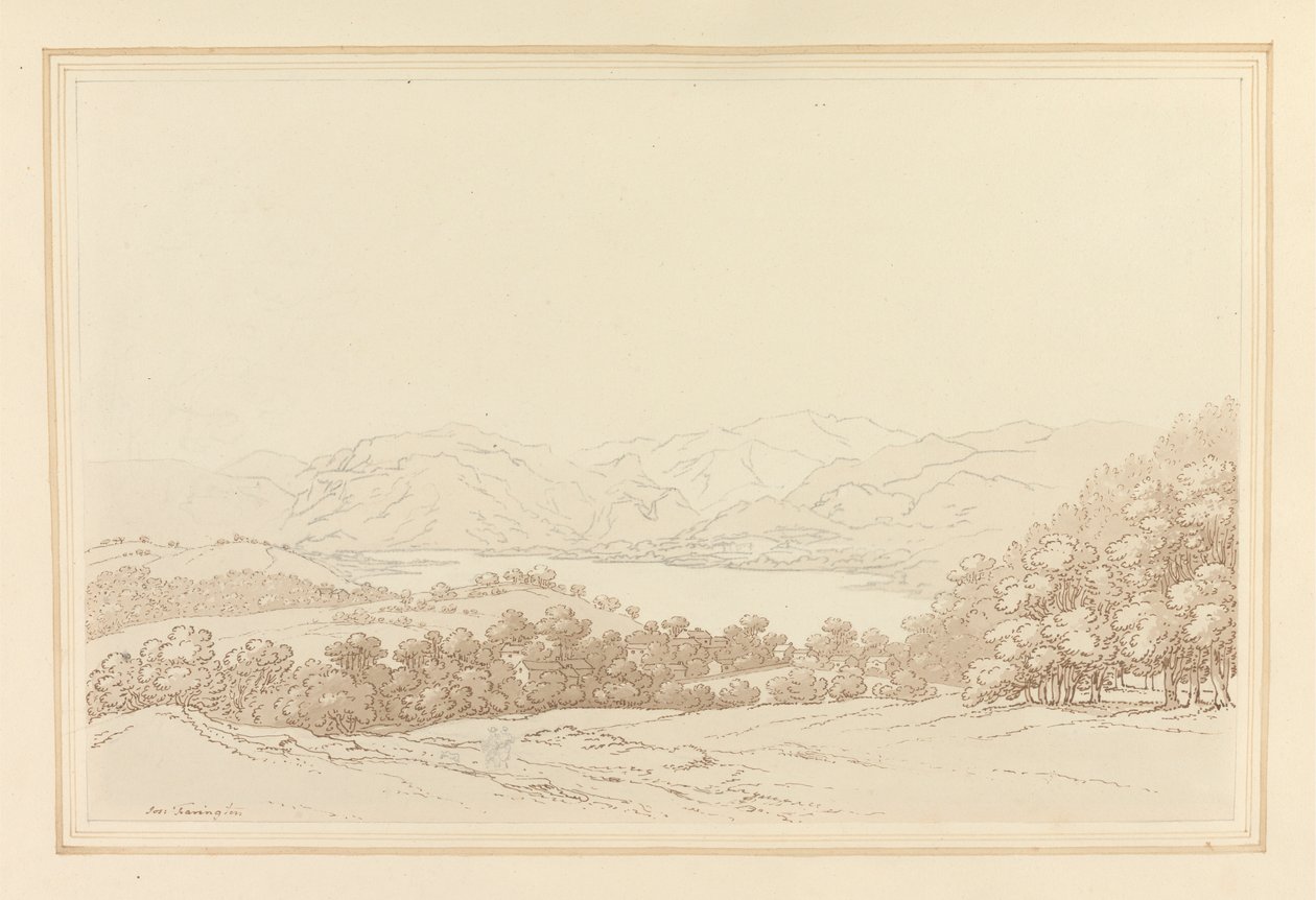 Ullswater, oberst Robinsons af Joseph Farington